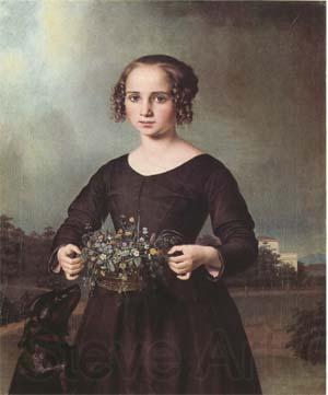 Ferdinand von Rayski Portrait of a Young Girl (mk09)